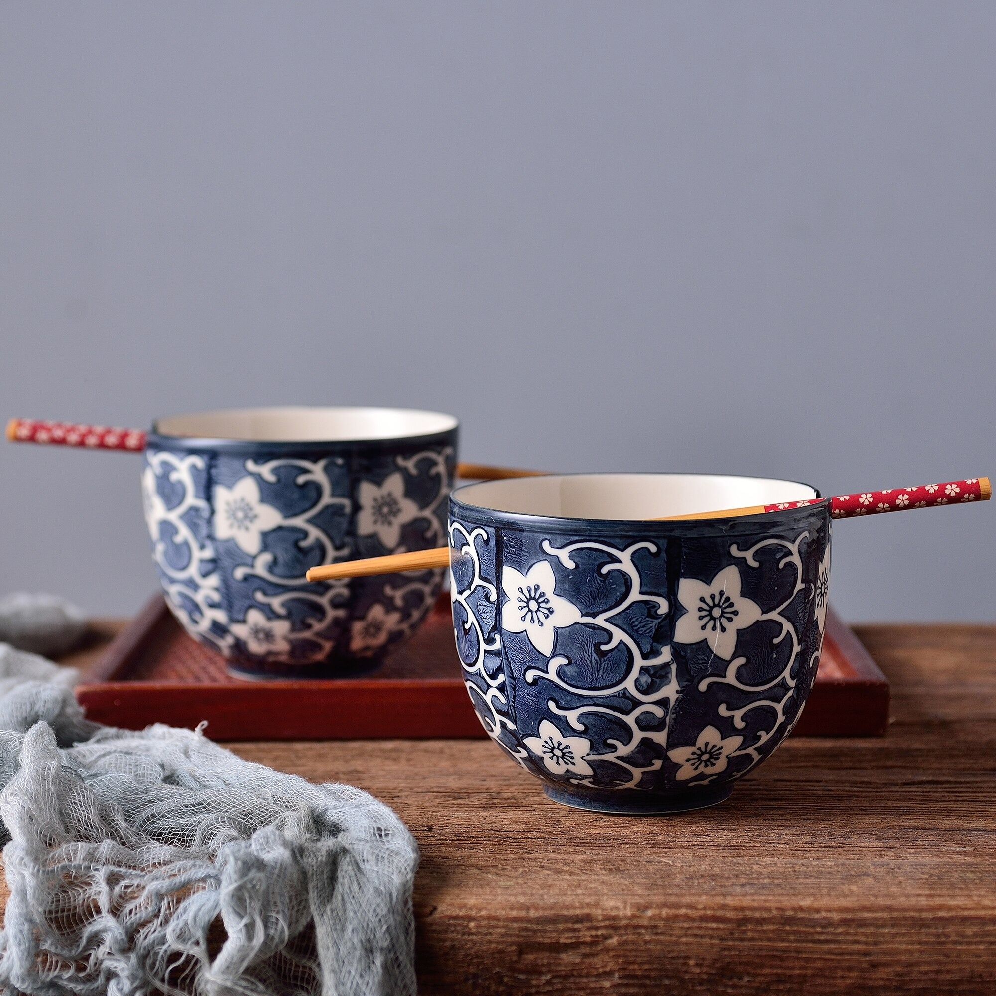 2. set japanese ramen bowl blue and blue3 2. set japanese ramen bowl blue and blue3