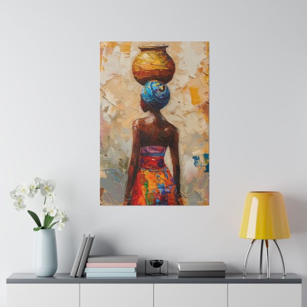 African woman wall art print, ethnic canvas wall decor - Image 2