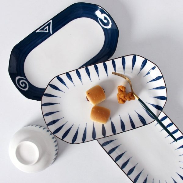 Oval ceramic sushi plate, serving plate - Image 4