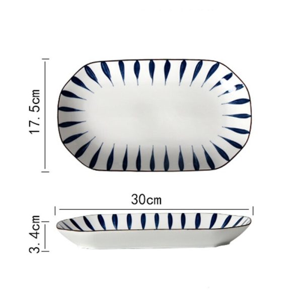 Oval ceramic sushi plate, serving plate - Image 3