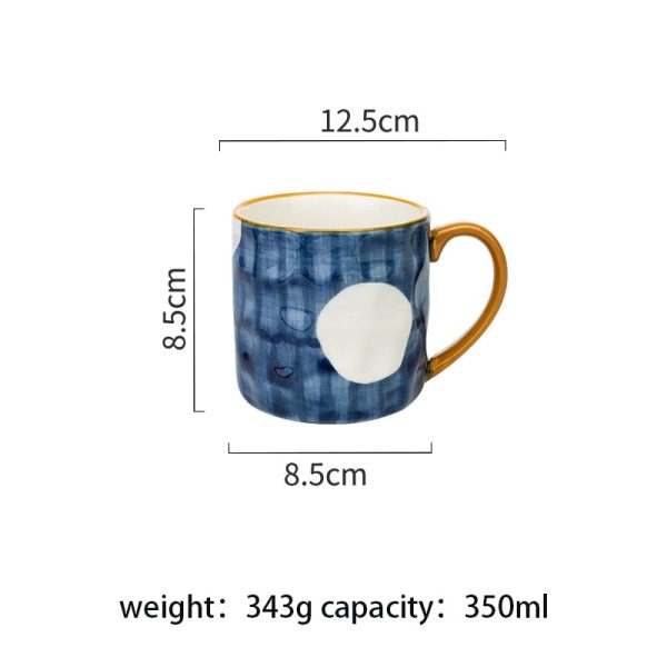 Blue and white mug 12 oz (35 cl) - Image 9