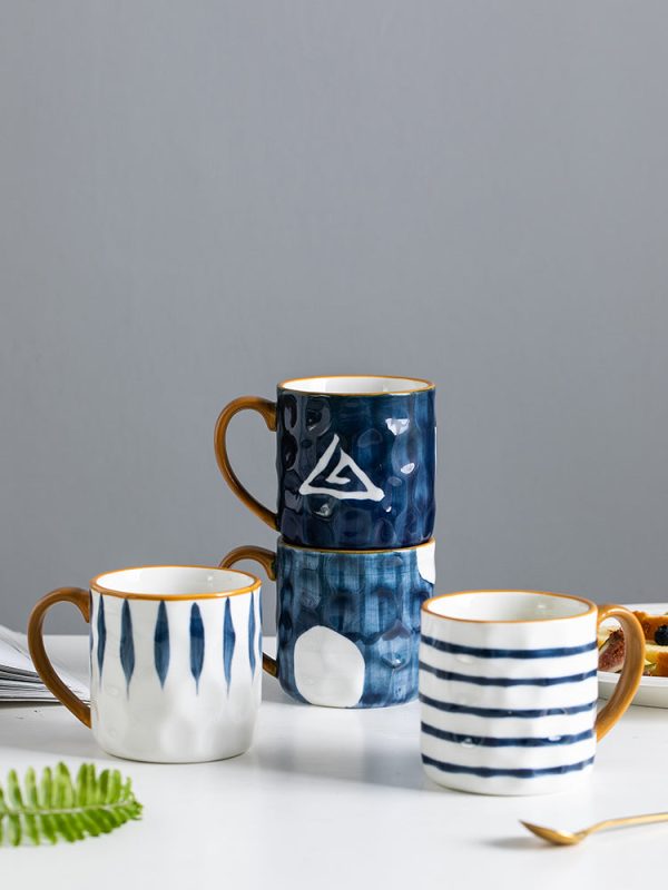 Blue and white mug 12 oz (35 cl) - Image 11