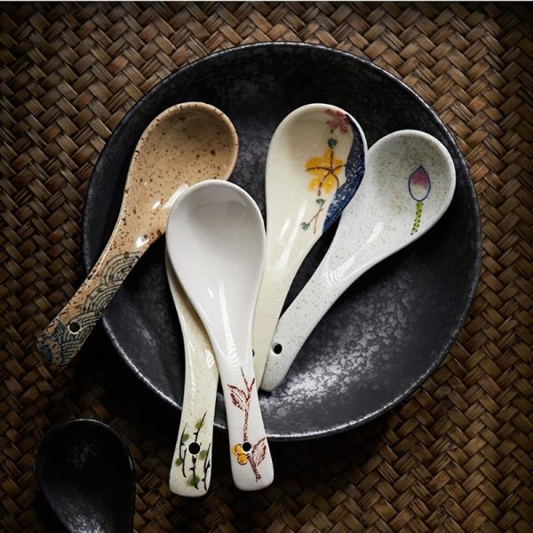 Japanese ceramic spoon, asian style ramen and rice spoon - Image 12