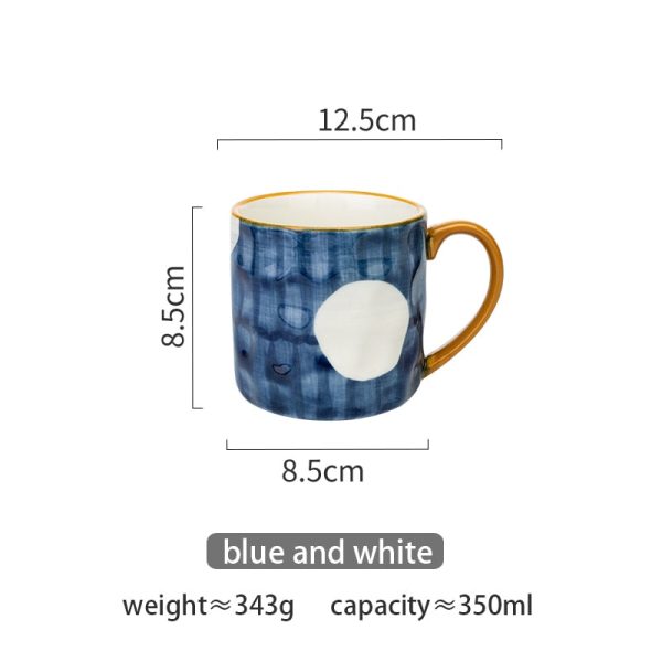 Blue and white mug 12 oz (35 cl) - Image 2