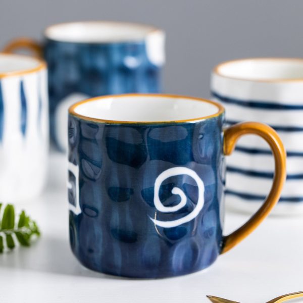 Blue and white mug 12 oz (35 cl) - Image 6