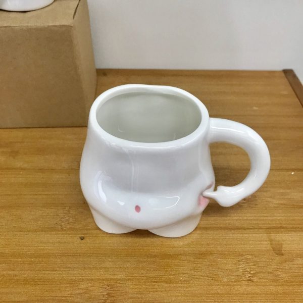 Small ceramic coffee cup, chubby belly mug, funny gift - 10.8 oz (32 cl) - Image 3