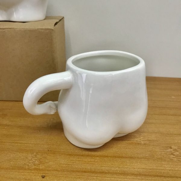 Small ceramic coffee cup, chubby belly mug, funny gift - 10.8 oz (32 cl) - Image 4