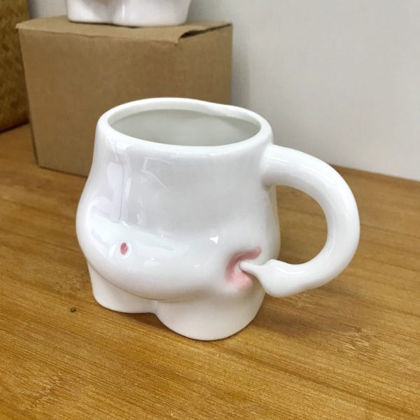 Small ceramic coffee cup, chubby belly mug, funny gift - 10.8 oz (32 cl) - Image 8