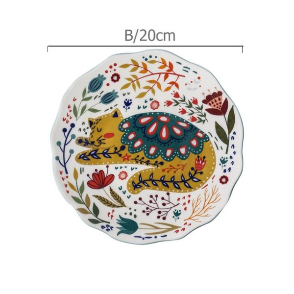 Colorful Cat Printed Plate - 8 inches - Image 11