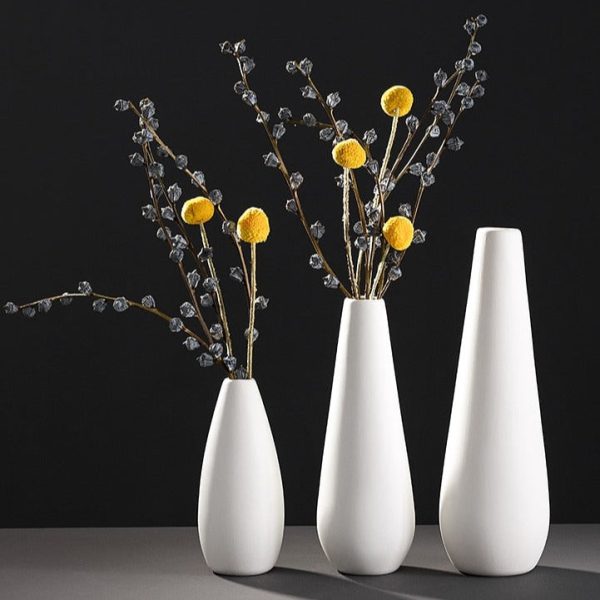 Nordic Style White Porcelain Vase - Image 2