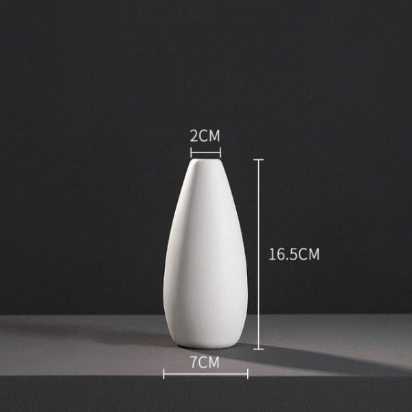 Nordic Style White Porcelain Vase - Image 6