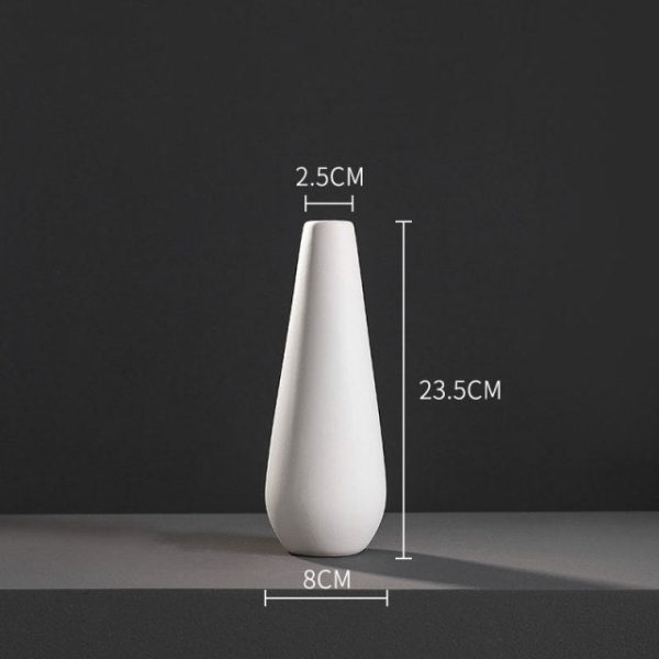 Nordic Style White Porcelain Vase - Image 7