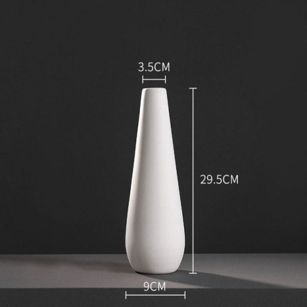 Nordic Style White Porcelain Vase - Image 8