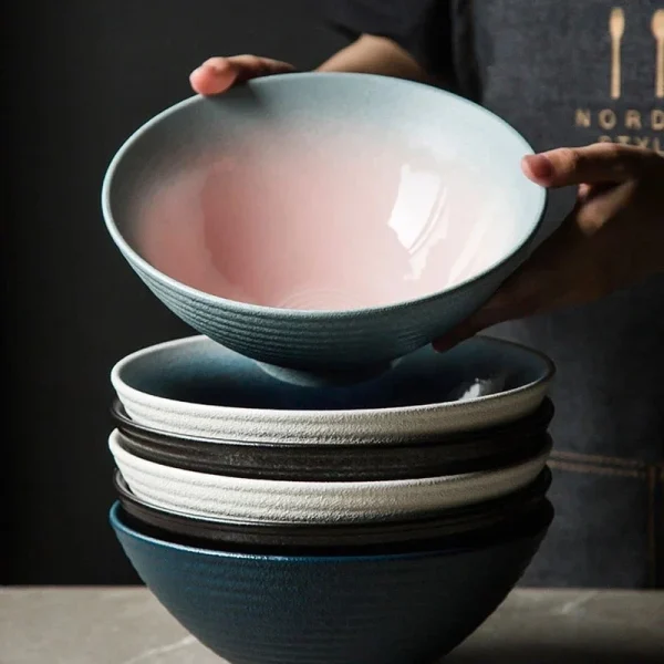 Japanese Ceramic Ramen Bowl - 30 oz - Image 5