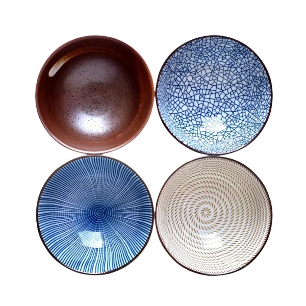 Set of 4pcs 4.5 Inches Ceramic Rice Bowls - Image 4