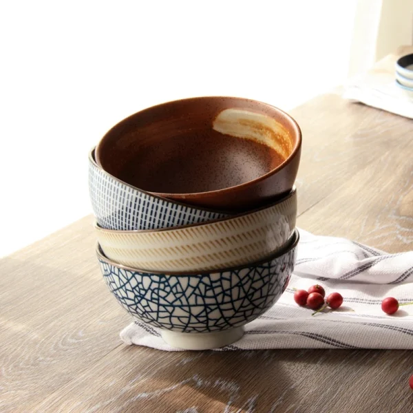 Set of 4pcs 4.5 Inches Ceramic Rice Bowls - Image 3