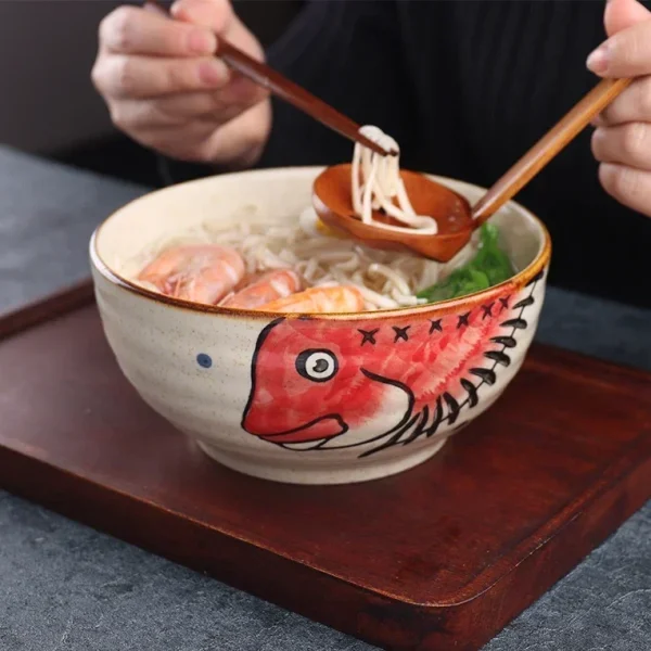 Hand-painted Ramen Bowl 7-inch - Image 2