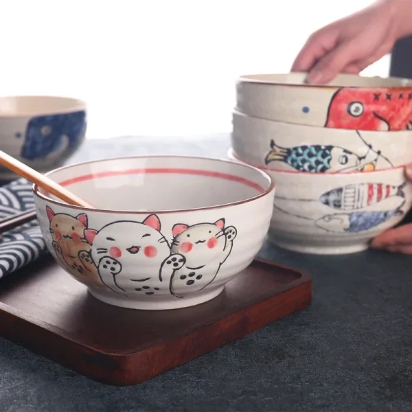 Hand-painted Ramen Bowl 7-inch - Image 3